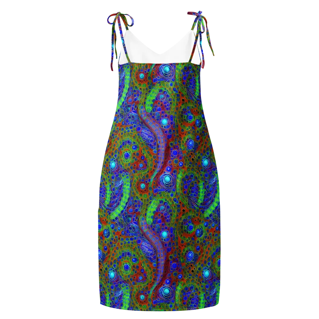 Psychedelic Matrix on Slip Dress — Back
