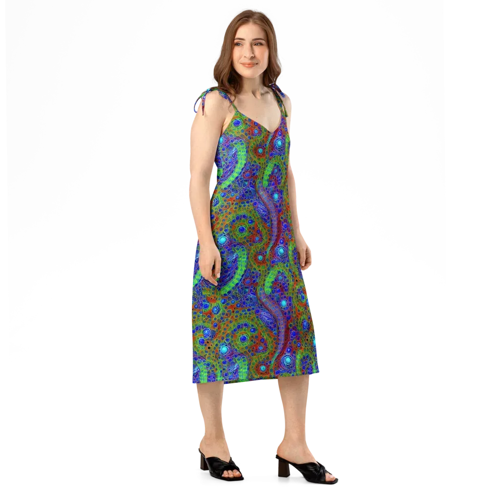 Psychedelic Matrix on Slip Dress — Right Front