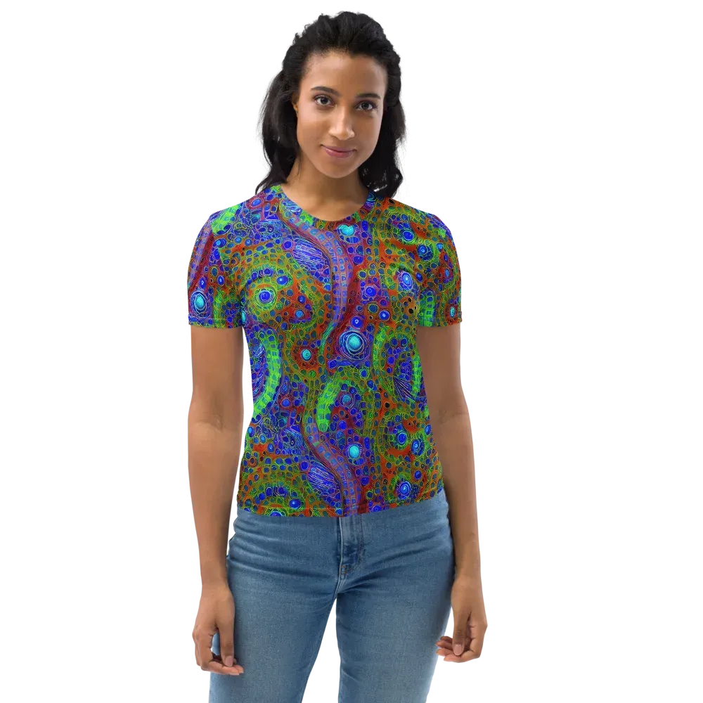 Psychedelic Matrix on Women's Crew Neck T-Shirt — Front