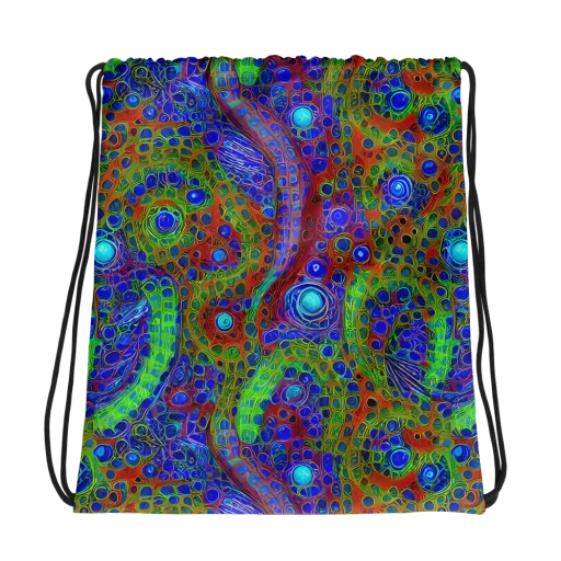 Psychedelic Matrix on a Drawstring Bag
