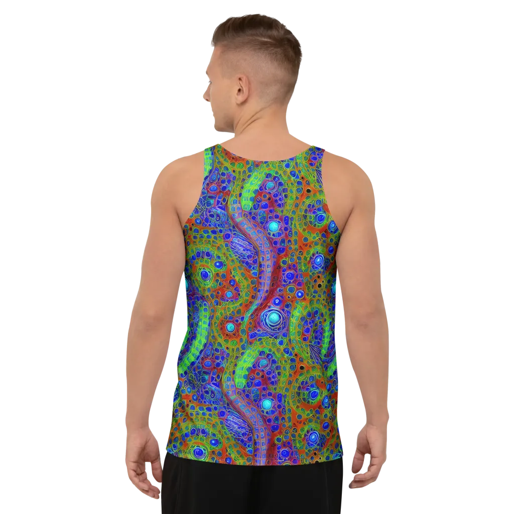 Psychedelic Matrix on Men's Tank Top — Back