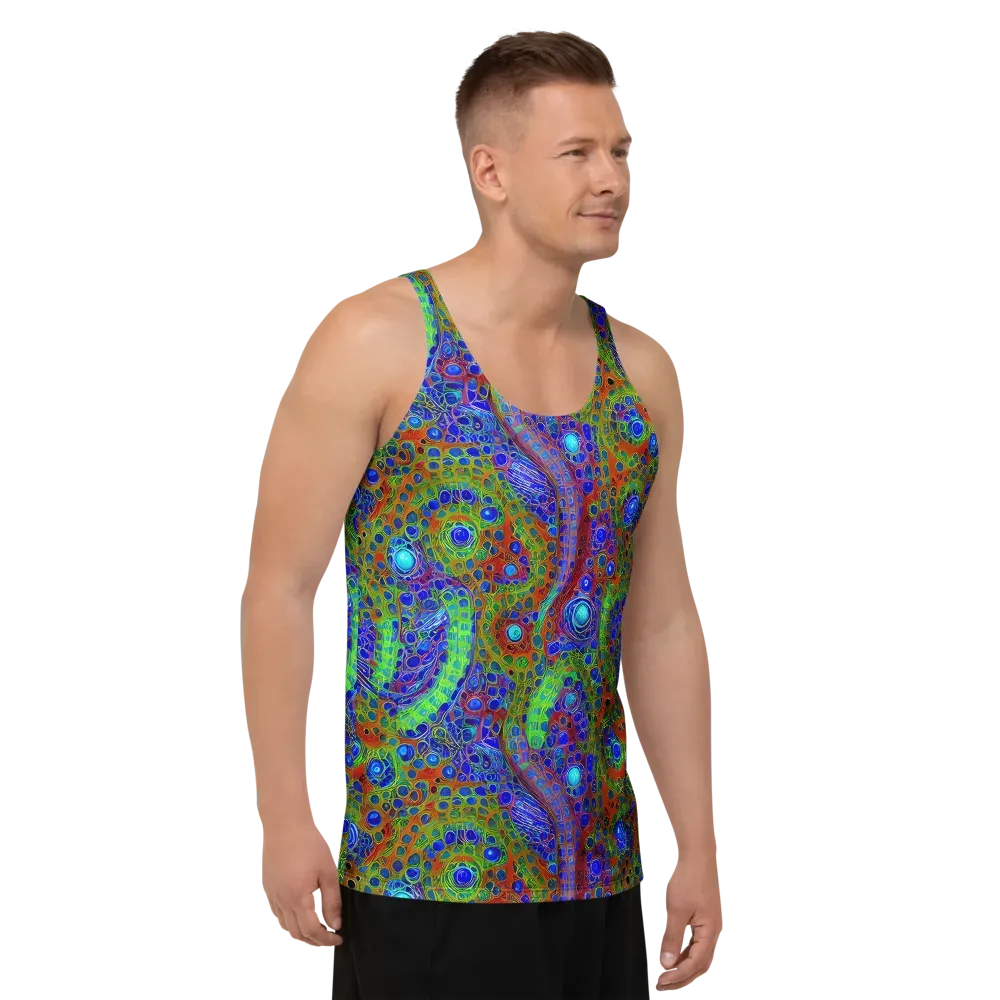 Psychedelic Matrix on Men's Tank Top — Right Front