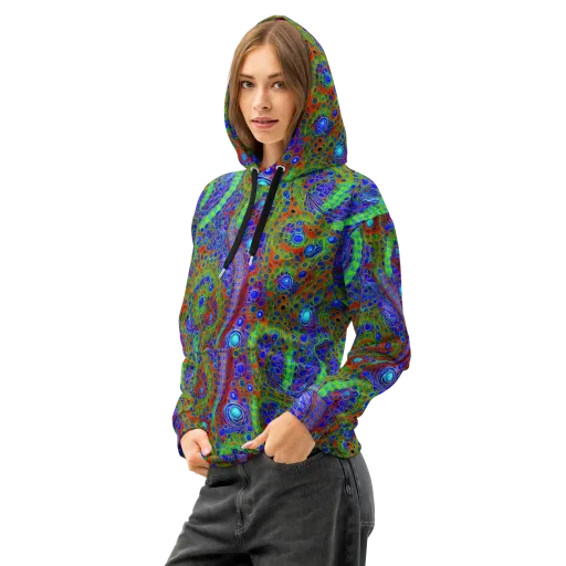 Psychedelic Matrix on a Cotton Hoodie