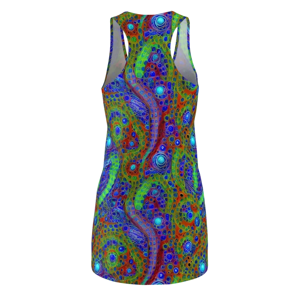 Psychedelic Matrix on Racerback Dress — Back