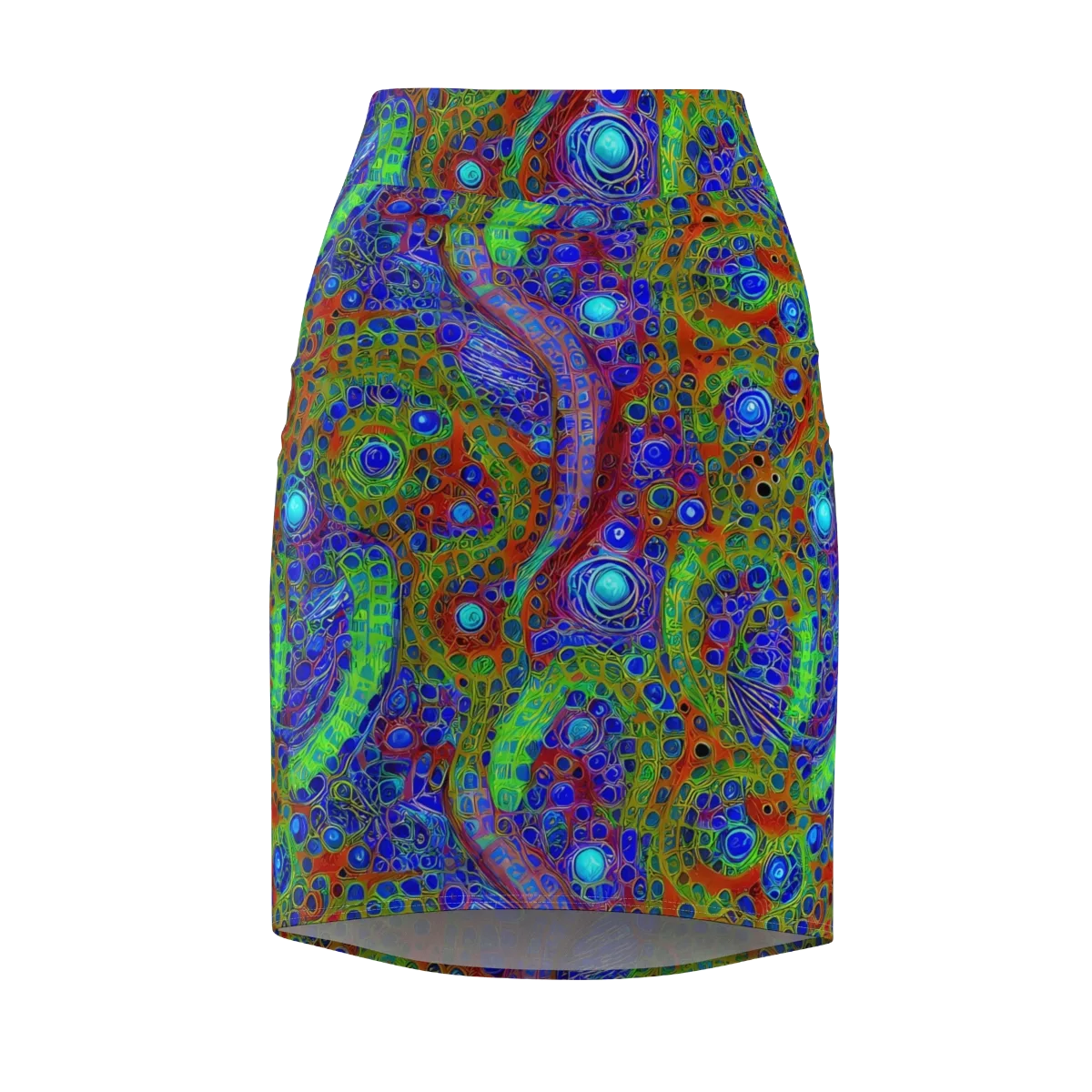 Psychedelic Matrix on Pencil Skirt — Front
