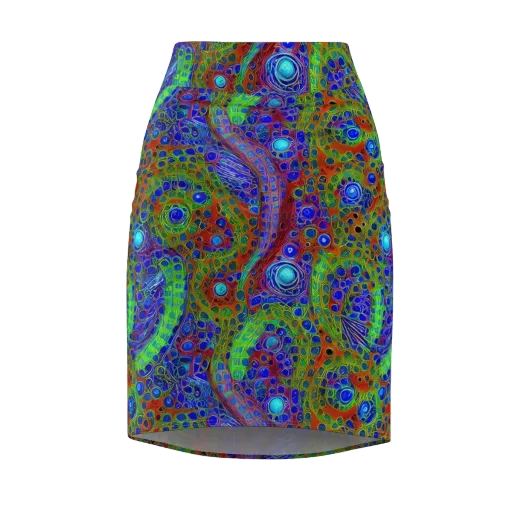 Psychedelic Matrix on a Pencil Skirt