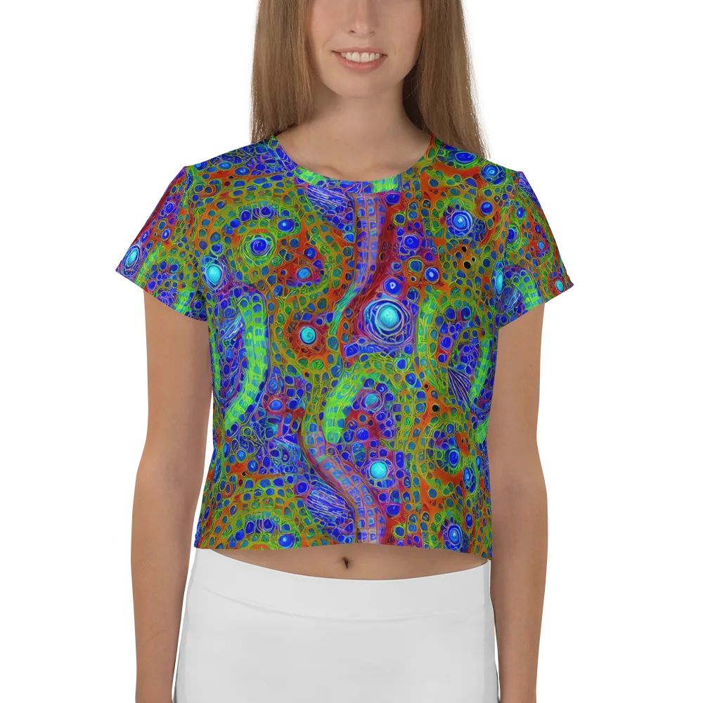 Psychedelic Matrix on Crop Tee — Front