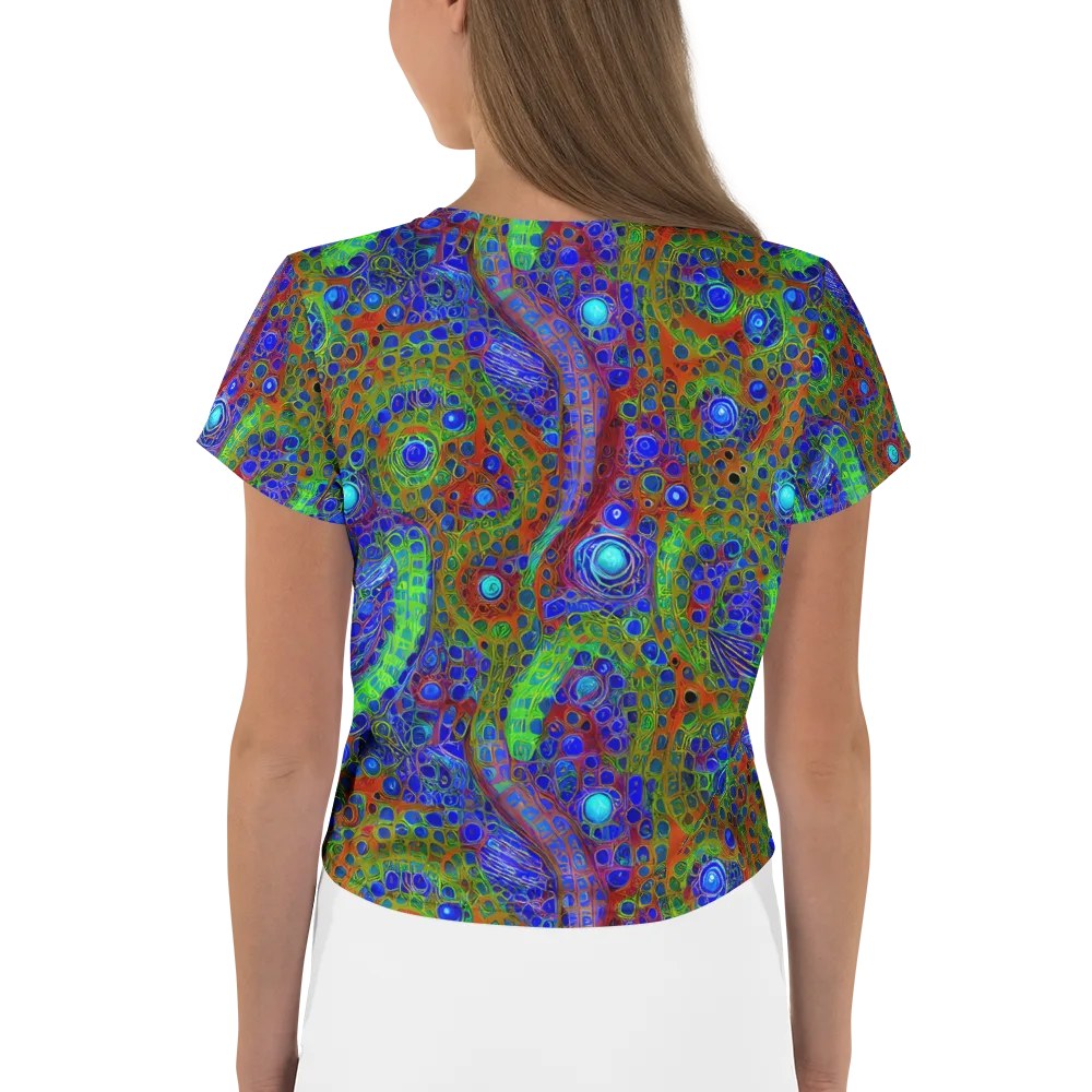 Psychedelic Matrix on Crop Tee — Back
