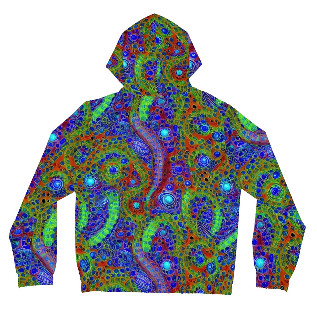 Psychedelic Matrix on Women's Full-Zip Hoodie — Back