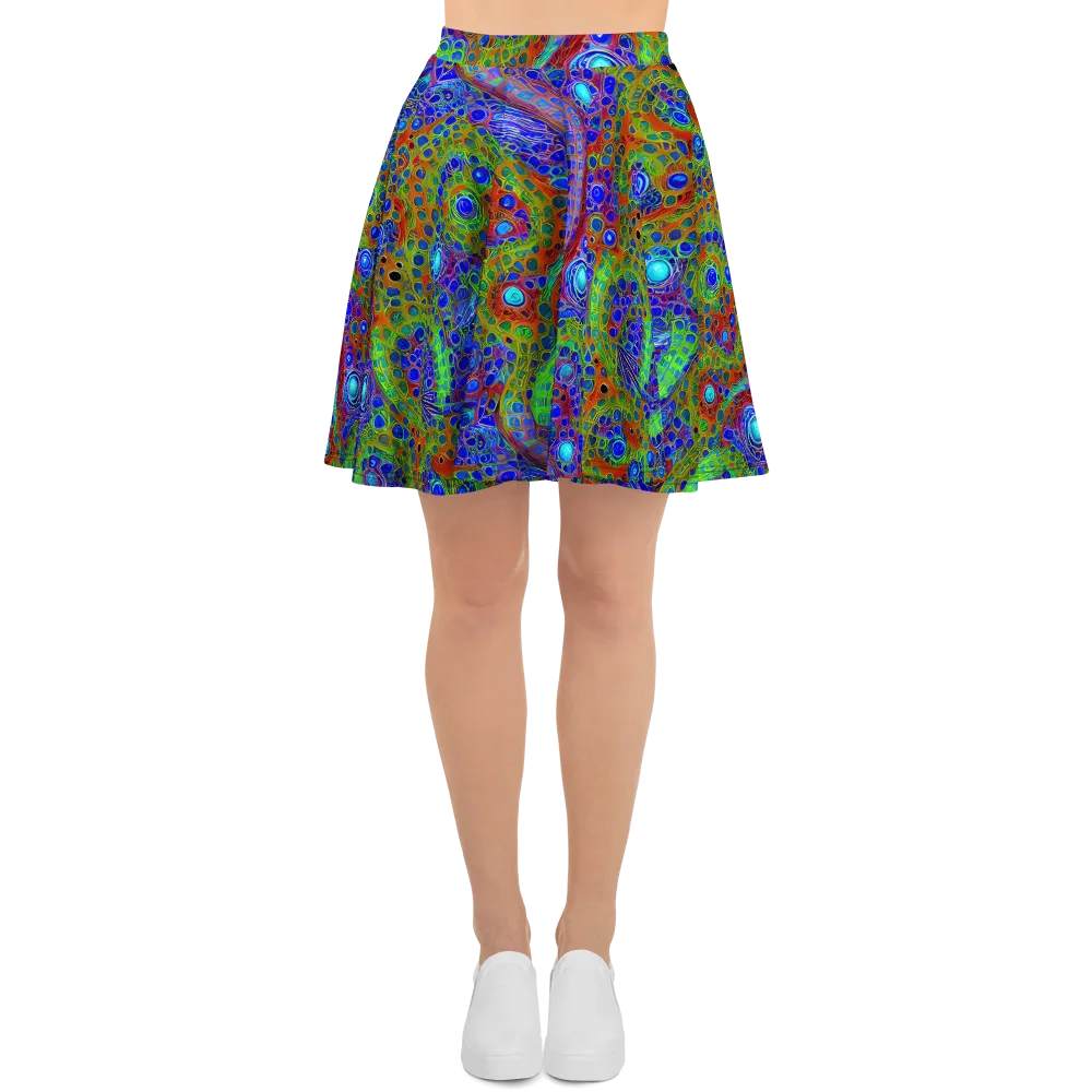 Psychedelic Matrix on Skater Skirt — Front