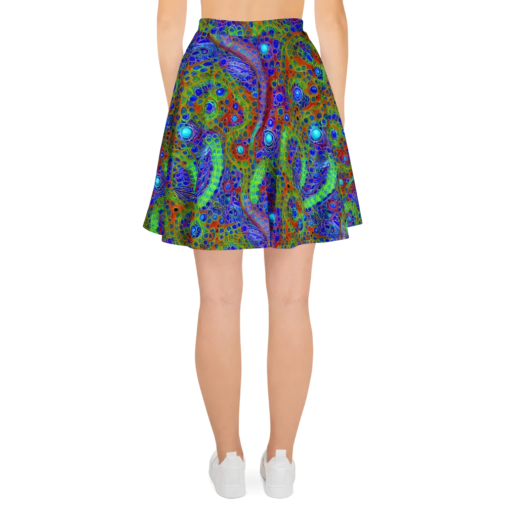 Psychedelic Matrix on Skater Skirt — Back