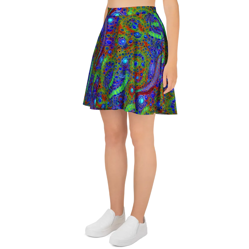 Psychedelic Matrix on Skater Skirt — Left