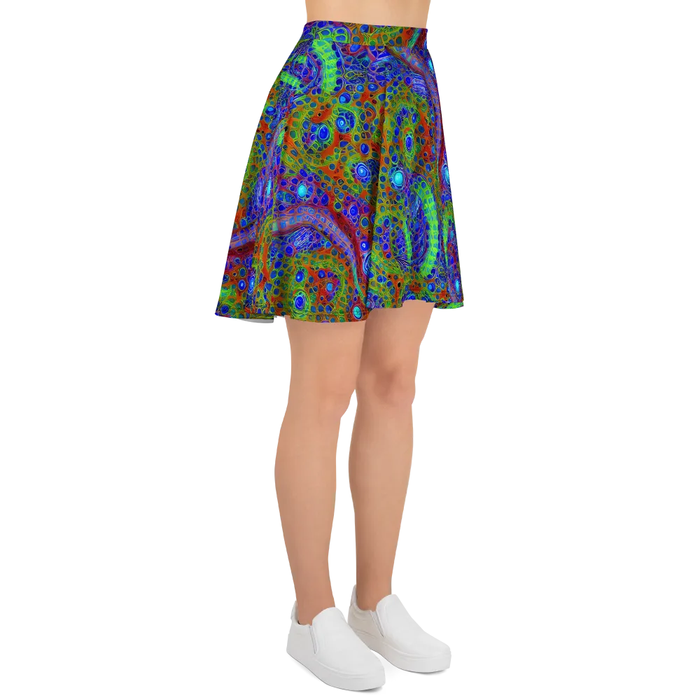 Psychedelic Matrix on Skater Skirt — Right
