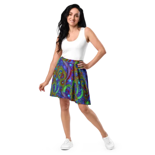 Psychedelic Matrix on a Skater Skirt