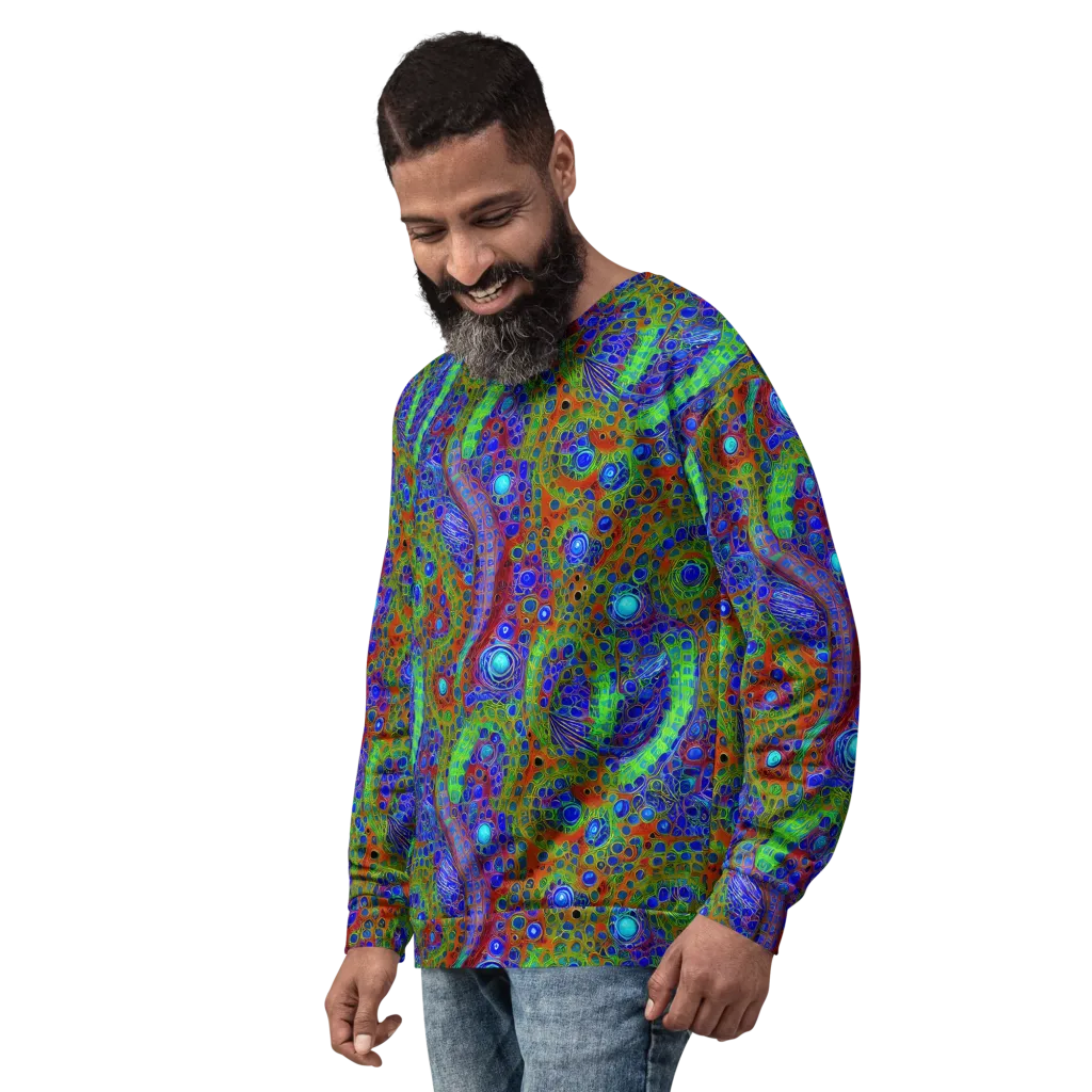 Psychedelic Matrix on Sweatshirt — Left Front