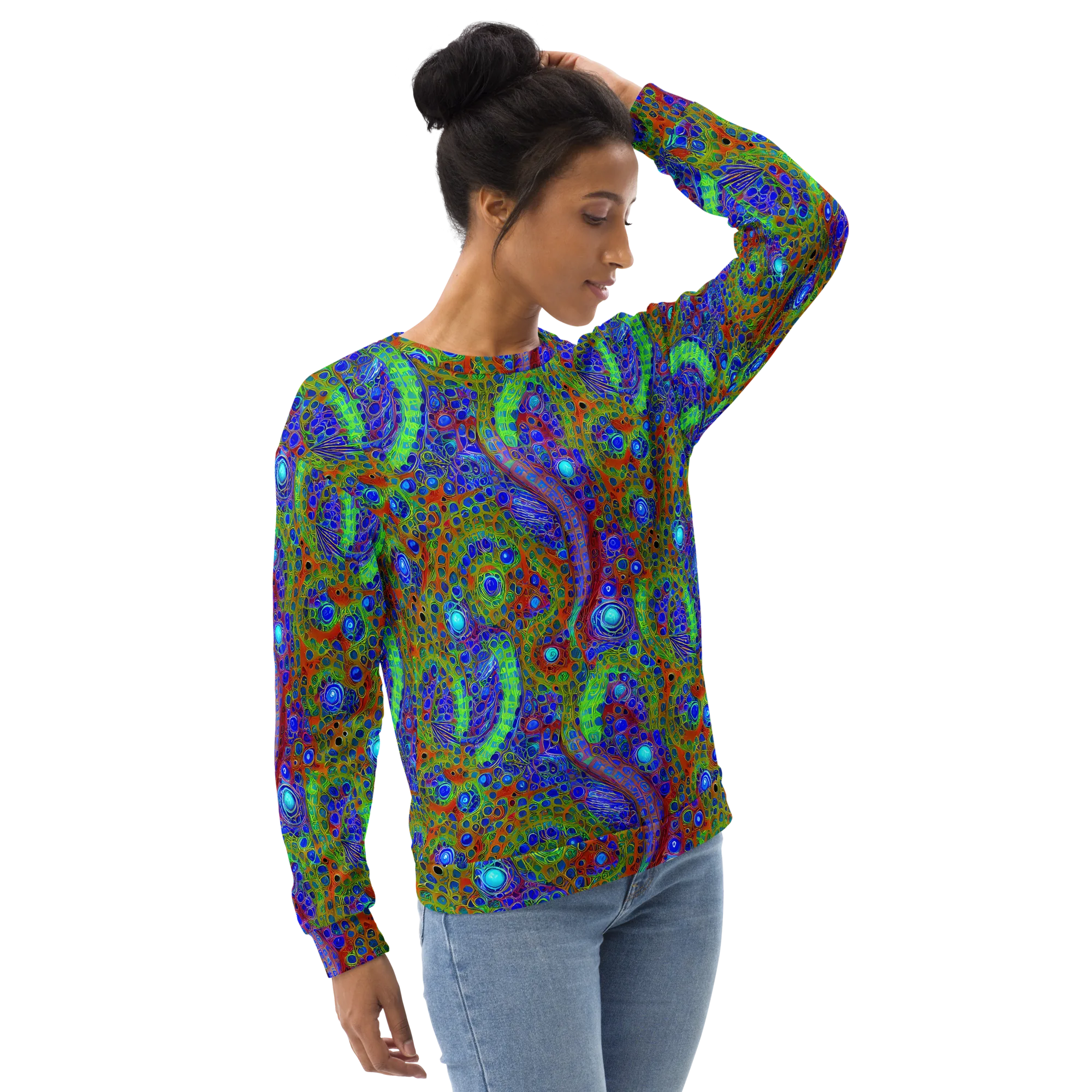 Psychedelic Matrix on Sweatshirt — Right Front