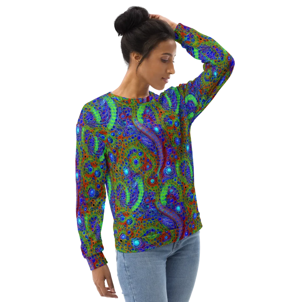 Psychedelic Matrix on Sweatshirt — Right Front