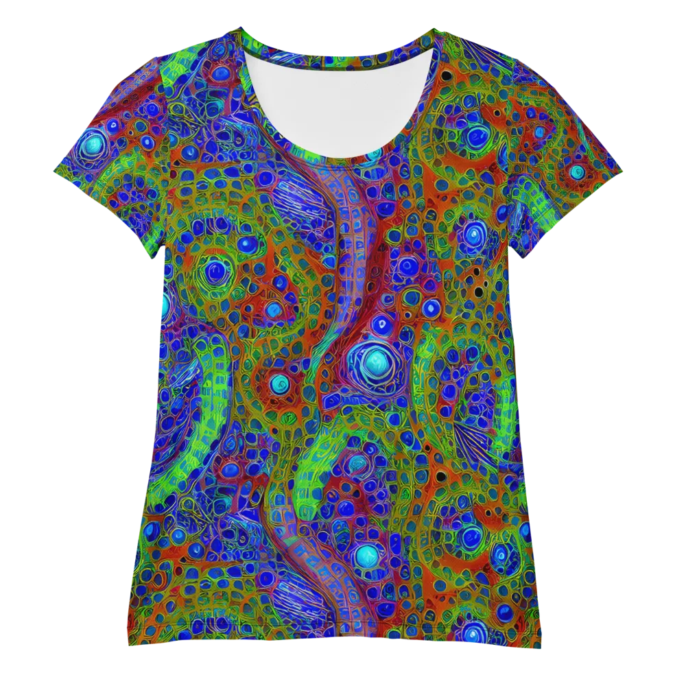Psychedelic Matrix on Women's Athletic T-Shirt — Front