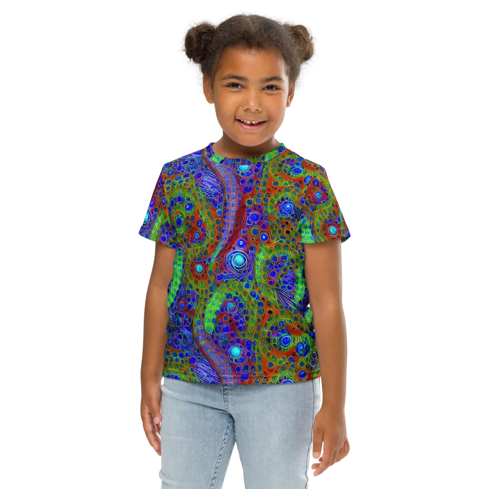 Psychedelic Matrix on Kids Crew Neck T-Shirt — Front