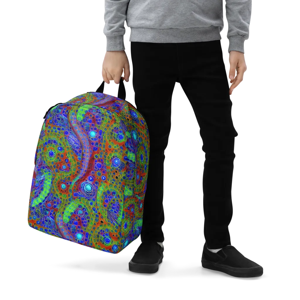 Psychedelic Matrix on Minimalist Backpack — Zoomed-in