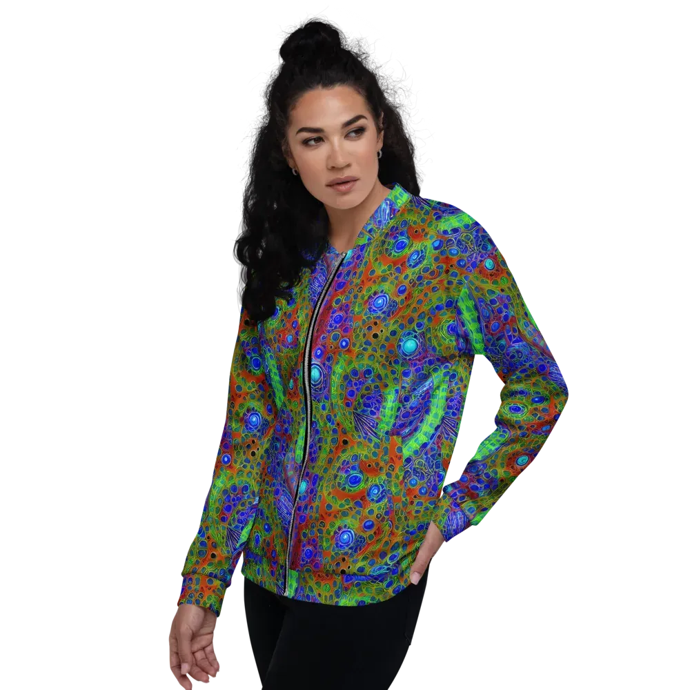 Psychedelic Matrix on Bomber Jacket — Left