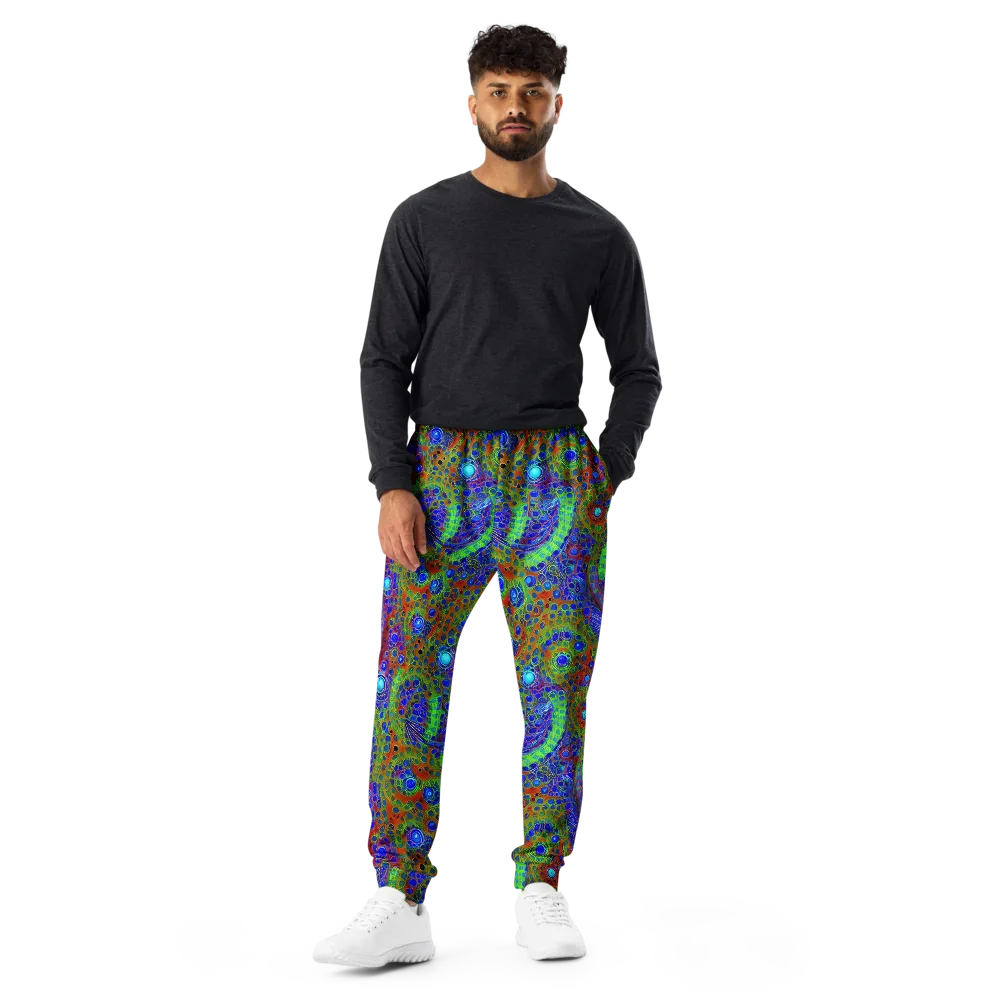 Psychedelic Matrix on Men's Joggers — Front