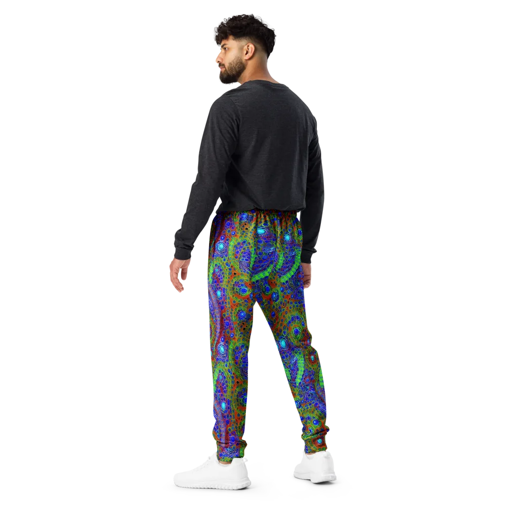 Psychedelic Matrix on Men's Joggers — Back