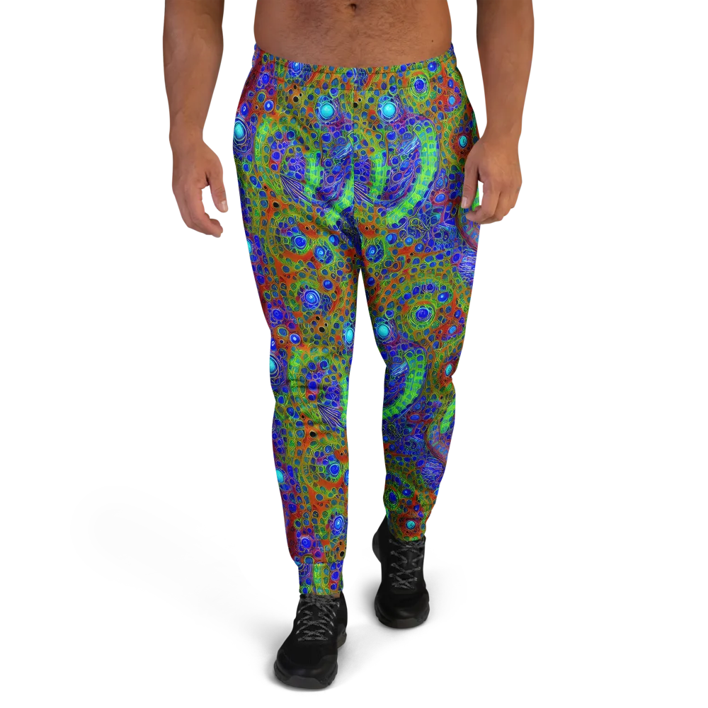 Psychedelic Matrix on Men's Joggers — Front