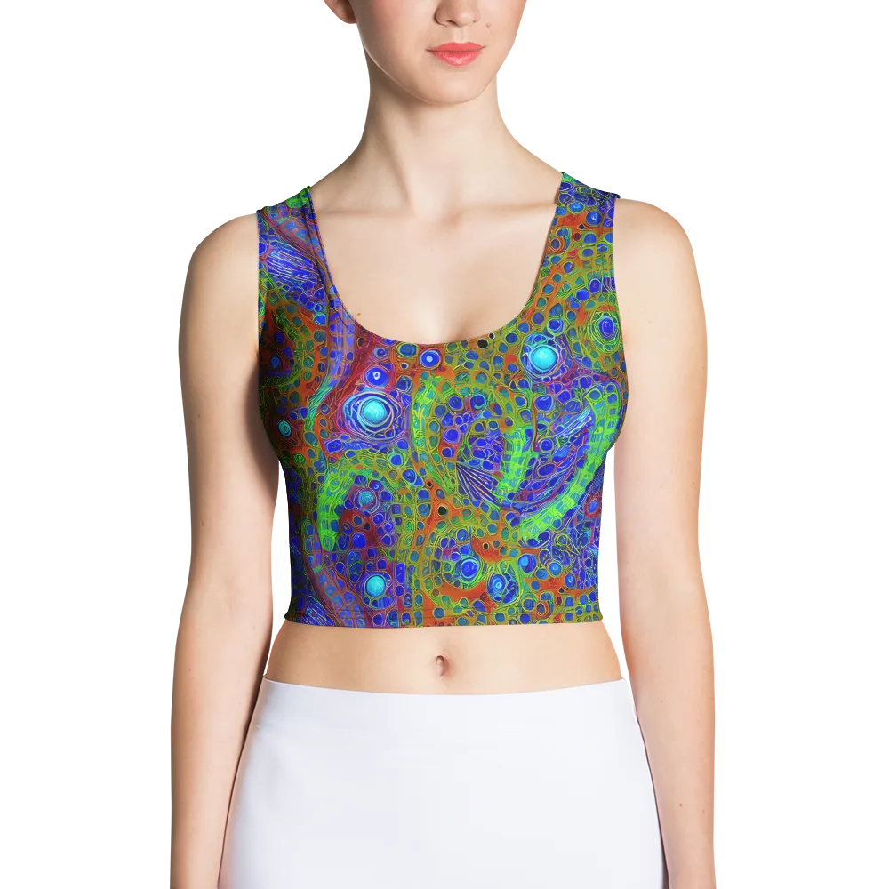 Psychedelic Matrix on Crop Top — Front
