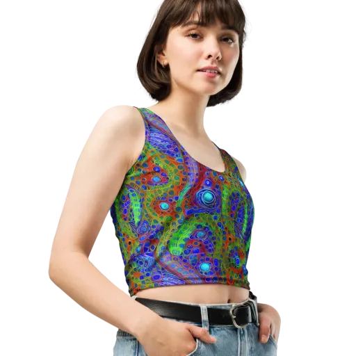 Psychedelic Matrix on a Crop Top