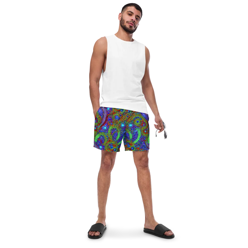 Psychedelic Matrix on Swim Trunks — Front