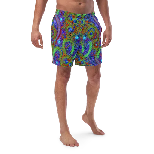 Psychedelic Matrix on a Swim Trunks