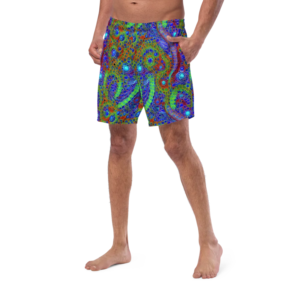 Psychedelic Matrix on Swim Trunks — Left Front