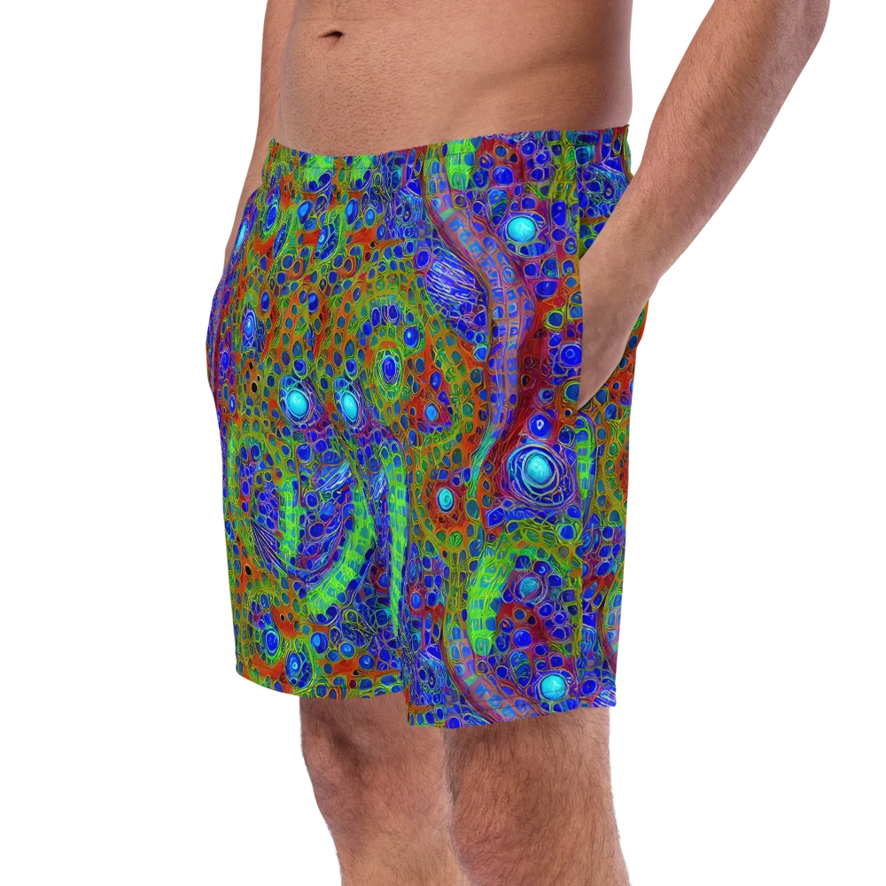 Psychedelic Matrix on Swim Trunks — Left Front