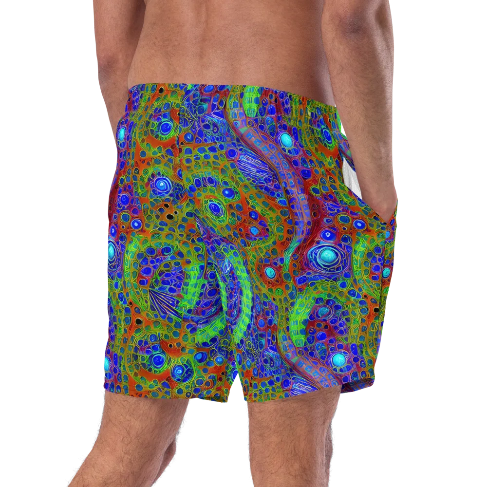Psychedelic Matrix on Swim Trunks — Right Back