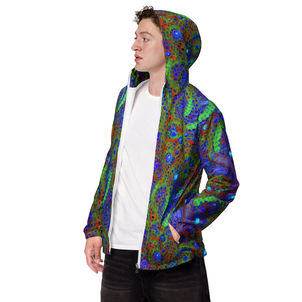 Psychedelic Matrix on Men's Windbreaker — Left Front