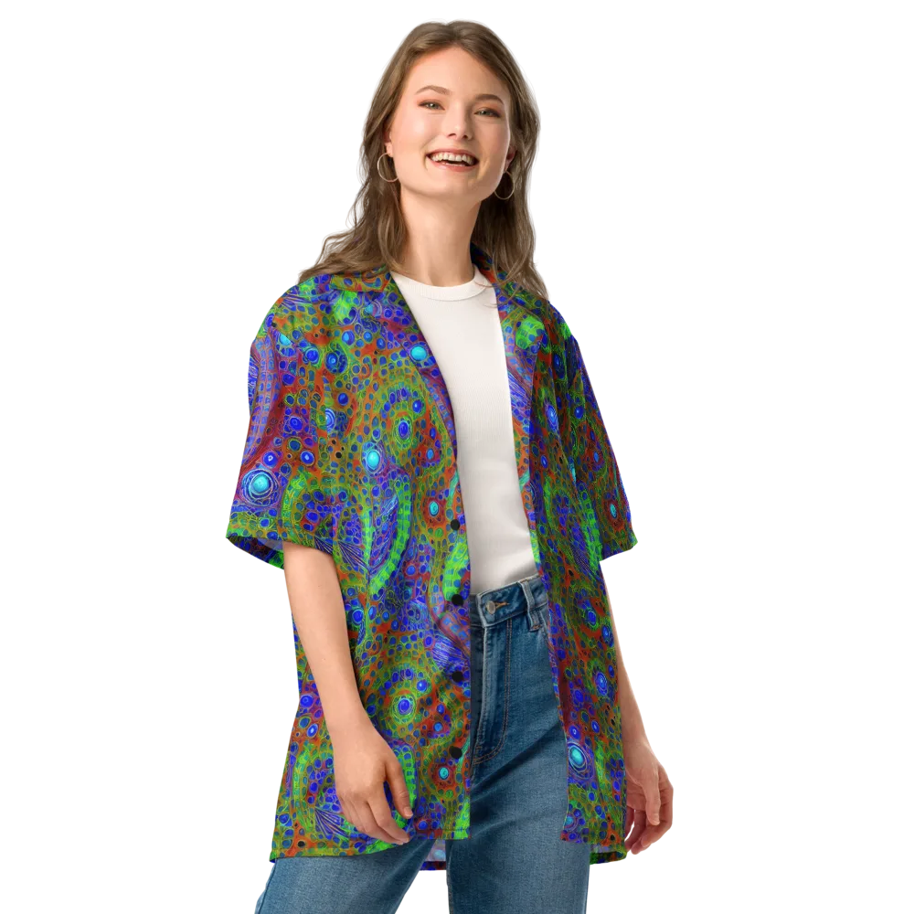Psychedelic Matrix on Button Shirt — Front