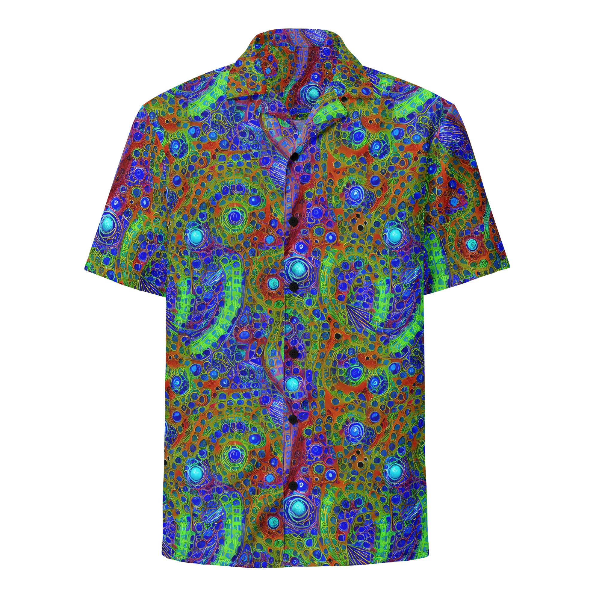 Psychedelic Matrix on Button Shirt — Front