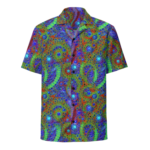 Psychedelic Matrix on a Button Shirt