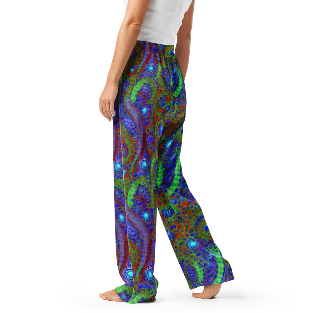 Psychedelic Matrix on Women's Pajama Pants — Left