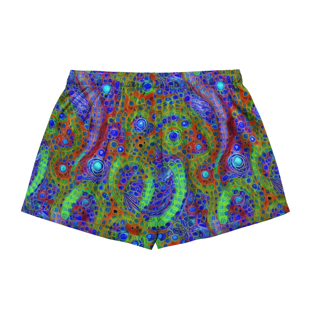 Psychedelic Matrix on Women's Pajama Shorts — Back