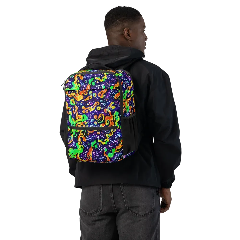 Aurora in Motion on Utility Backpack — Back