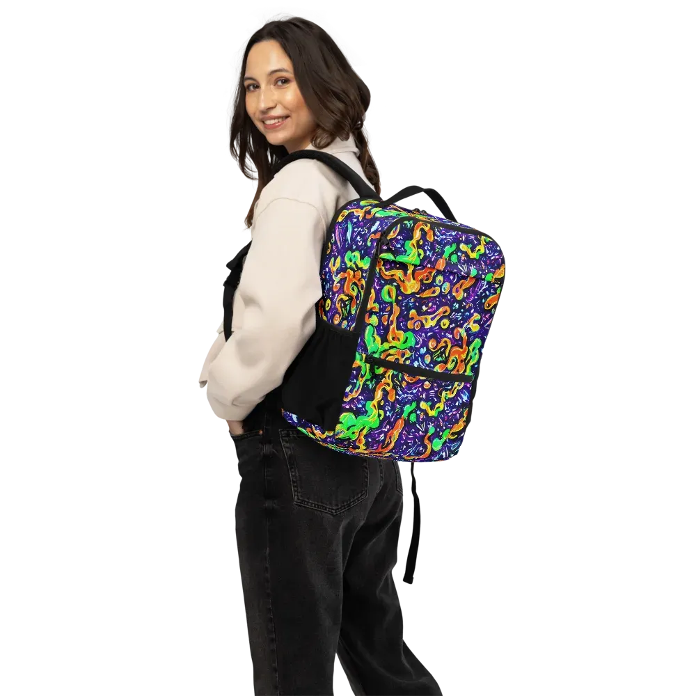 Aurora in Motion on Utility Backpack — Back
