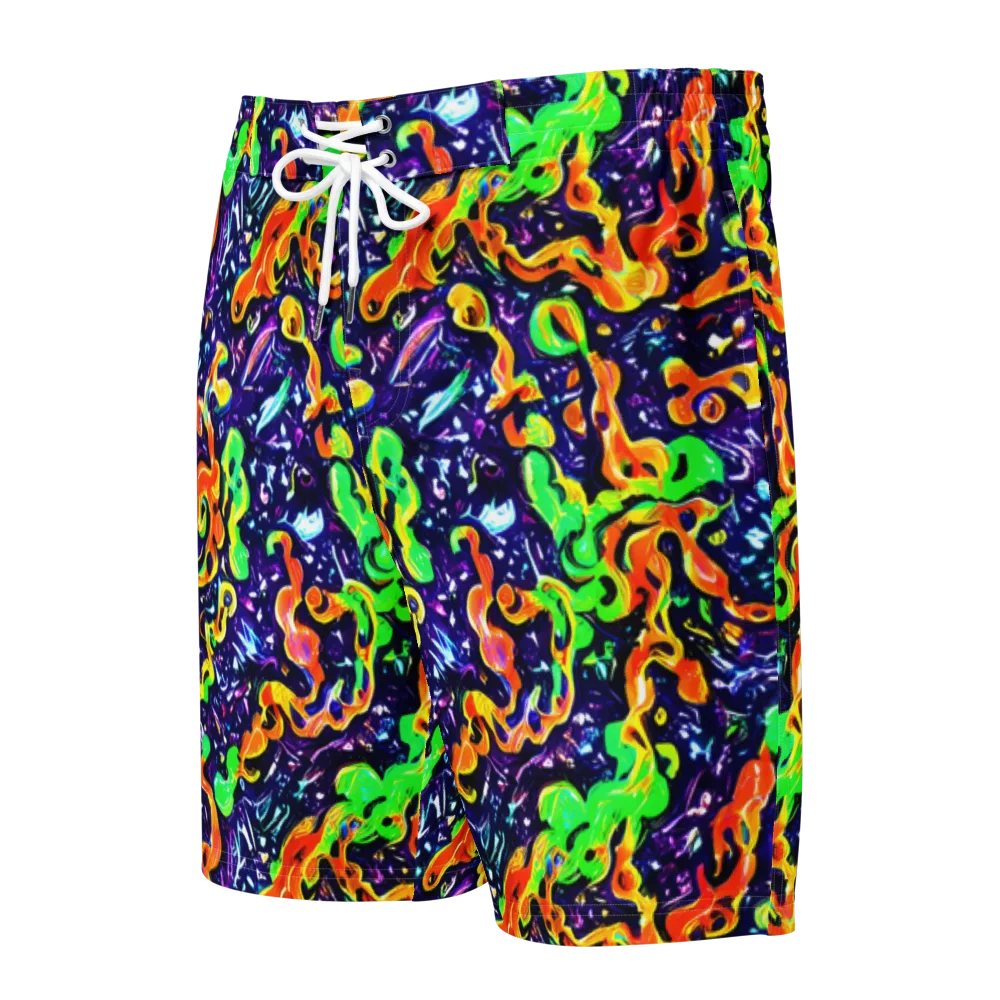 Aurora in Motion on Men's Board Shorts — Front