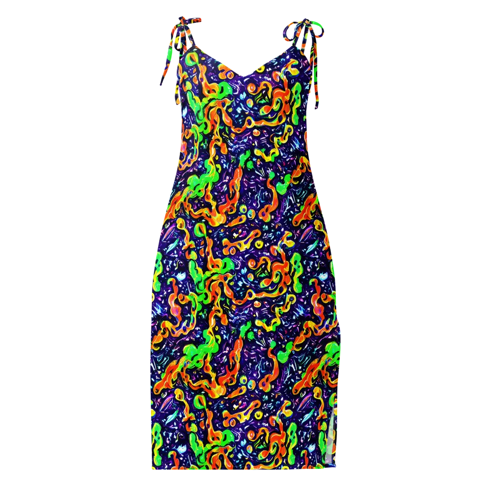 Aurora in Motion on Slip Dress — Front