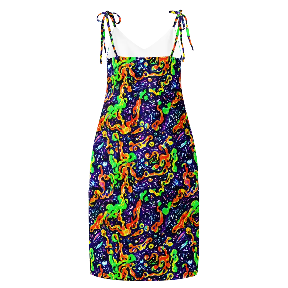 Aurora in Motion on Slip Dress — Back