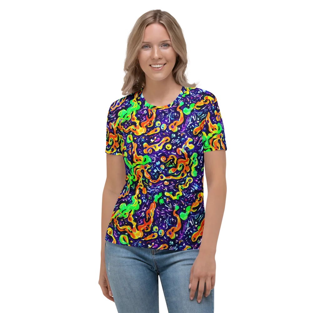 Aurora in Motion on Women's Crew Neck T-Shirt — Front