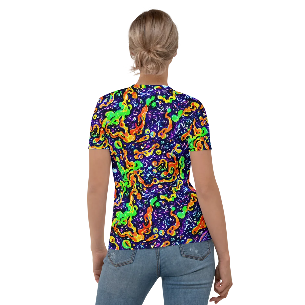 Aurora in Motion on Women's Crew Neck T-Shirt — Back
