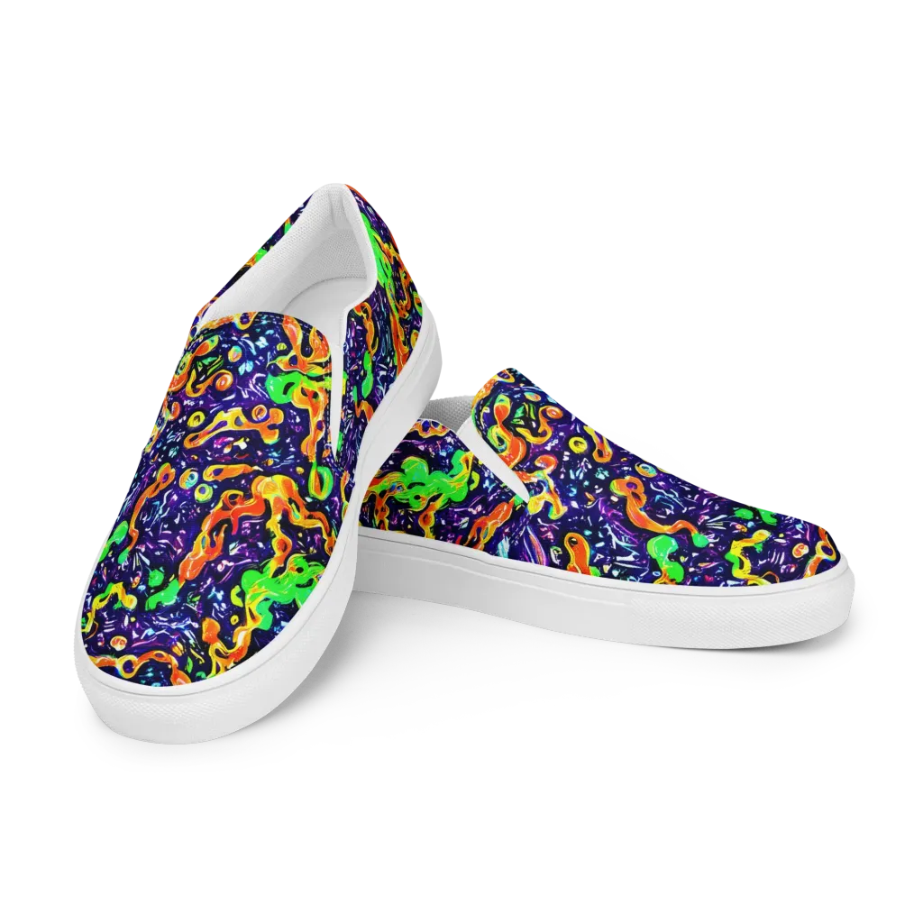 Aurora in Motion on Men's Slip-On Canvas Shoes — Left Front