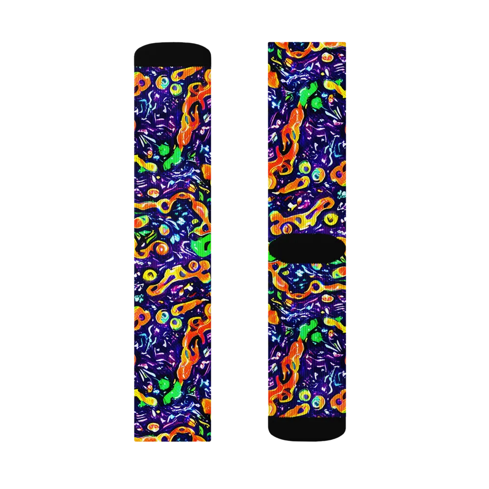 Aurora in Motion on Socks — Right Sock